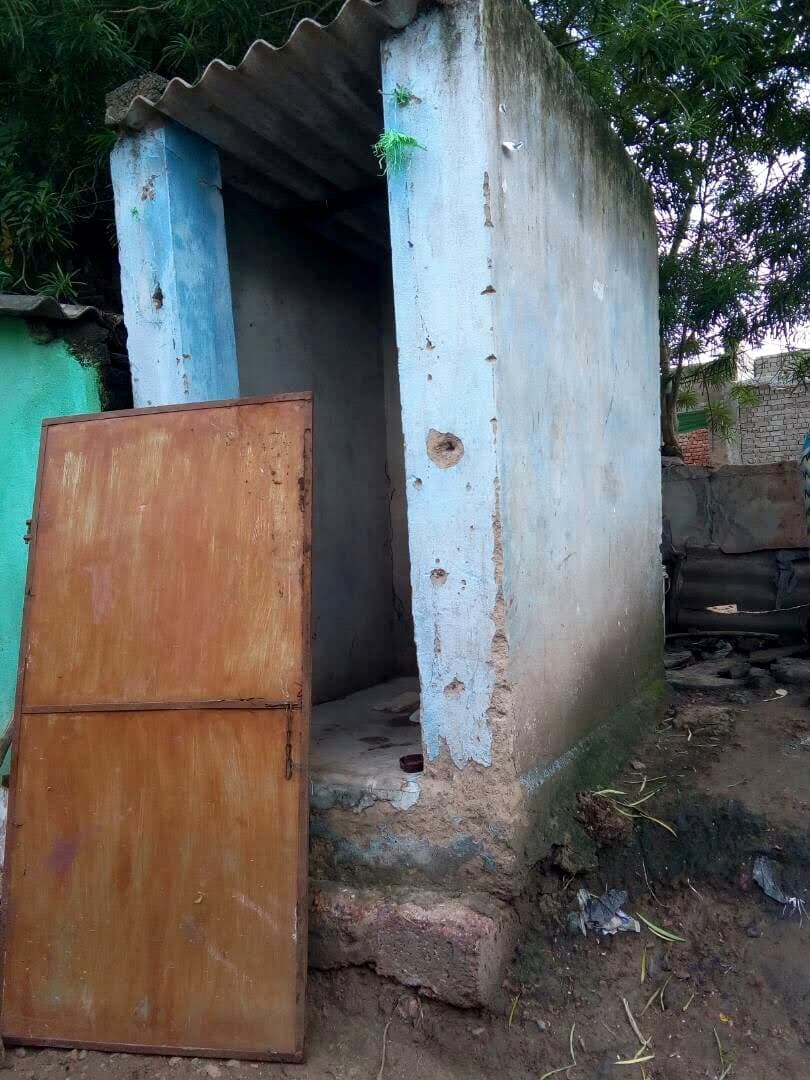 A household sanitation unit completed in a project village